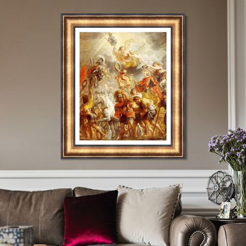 INVIN ART Framed Canvas Art Giclee Print Series#070 by Peter Paul Rubens Wall Art Living Room Home Office Decorations
