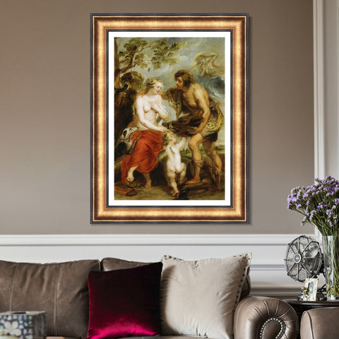 INVIN ART Framed Canvas Art Giclee Print Series#073 by Peter Paul Rubens Wall Art Living Room Home Office Decorations