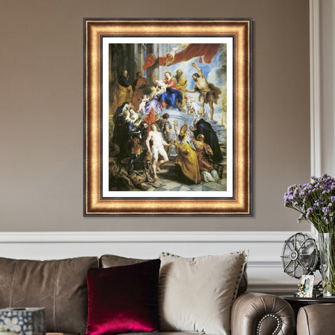 INVIN ART Framed Canvas Art Giclee Print Series#077 by Peter Paul Rubens Wall Art Living Room Home Office Decorations