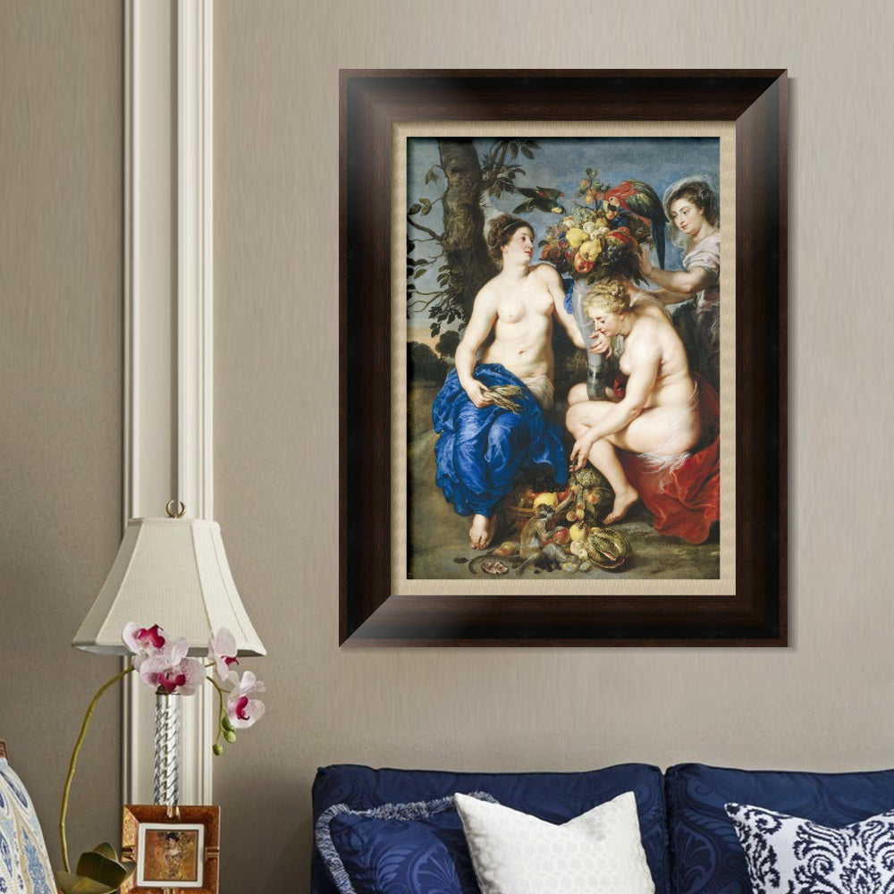 INVIN ART Framed Canvas Art Giclee Print Series#084 by Peter Paul Rubens Wall Art