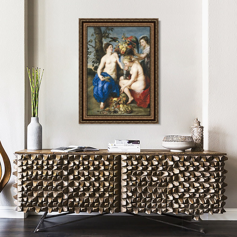 INVIN ART Framed Canvas Art Giclee Print Series#084 by Peter Paul Rubens Wall Art