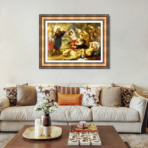 INVIN ART Framed Canvas Art Giclee Print Series#102 by Peter Paul Rubens Wall Art Living Room Home Office Decorations