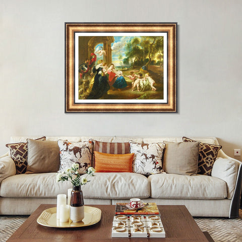 INVIN ART Framed Canvas Art Giclee Print Series#103 by Peter Paul Rubens Wall Art Living Room Home Office Decorations