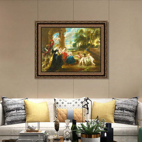 INVIN ART Framed Canvas Art Giclee Print Series#103 by Peter Paul Rubens Wall Art Living Room Home Office Decorations
