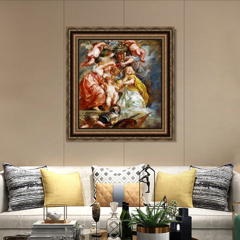 INVIN ART Framed Canvas Art Giclee Print Series#108 by Peter Paul Rubens Wall Art Living Room Home Office Decorations