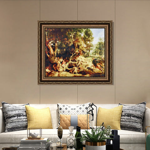 INVIN ART Framed Canvas Art Giclee Print Series#109 by Peter Paul Rubens Wall Art Living Room Home Office Decorations