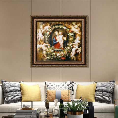 INVIN ART Framed Canvas Art Giclee Print Series#111 by Peter Paul Rubens Wall Art Living Room Home Office Decorations