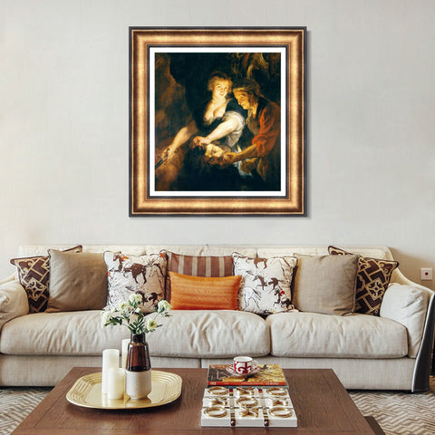 INVIN ART Framed Canvas Art Giclee Print Series#113 by Peter Paul Rubens Wall Art Living Room Home Office Decorations
