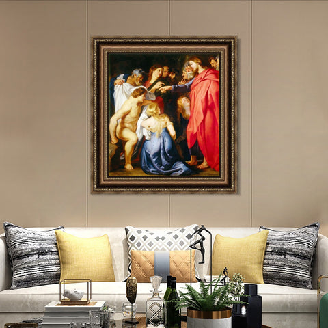 INVIN ART Framed Canvas Art Giclee Print Series#114 by Peter Paul Rubens Wall Art Living Room Home Office Decorations