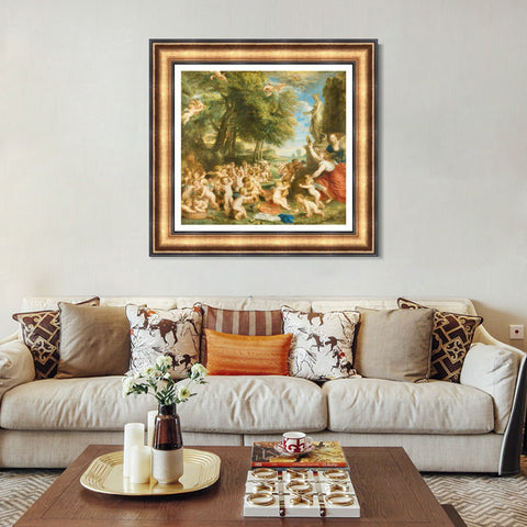 INVIN ART Framed Canvas Art Giclee Print Series#121 by Peter Paul Rubens Wall Art Living Room Home Office Decorations