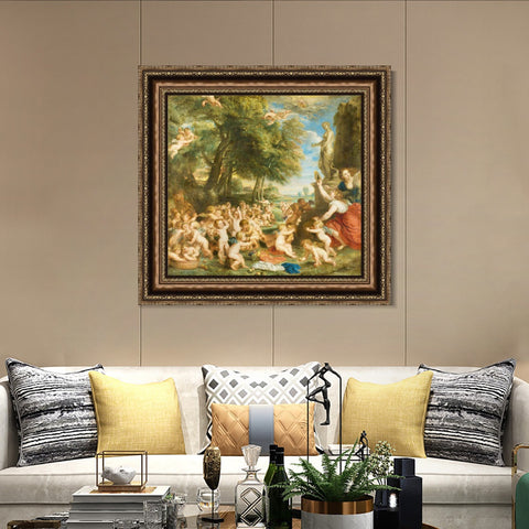 INVIN ART Framed Canvas Art Giclee Print Series#121 by Peter Paul Rubens Wall Art Living Room Home Office Decorations