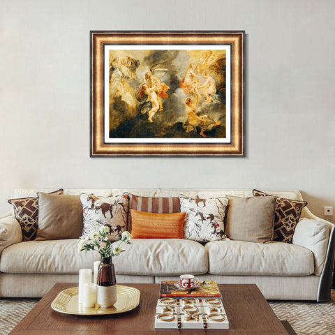 INVIN ART Framed Canvas Art Giclee Print Series#123 by Peter Paul Rubens Wall Art Living Room Home Office Decorations