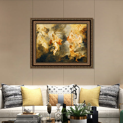 INVIN ART Framed Canvas Art Giclee Print Series#123 by Peter Paul Rubens Wall Art Living Room Home Office Decorations