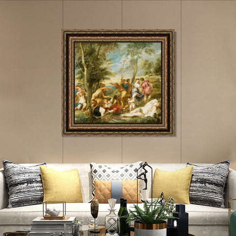 INVIN ART Framed Canvas Art Giclee Print Series#125 by Peter Paul Rubens Wall Art Living Room Home Office Decorations