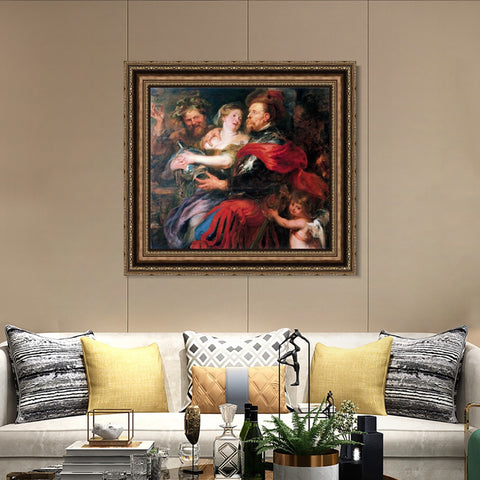 INVIN ART Framed Canvas Art Giclee Print Series#131 by Peter Paul Rubens Wall Art Living Room Home Office Decorations
