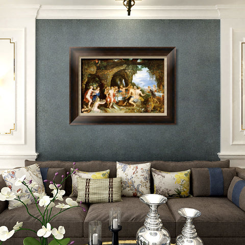INVIN ART Framed Canvas Art Giclee Print Series#148 by Peter Paul Rubens Wall Art Living Room Home Office Decorations