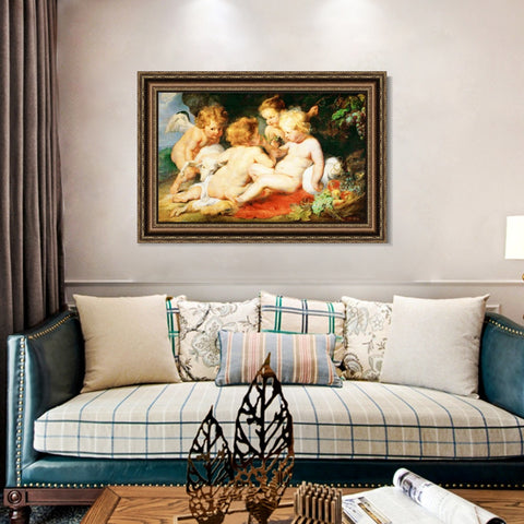 INVIN ART Framed Canvas Art Giclee Print Series#152 by Peter Paul Rubens Wall Art Living Room Home Office Decorations