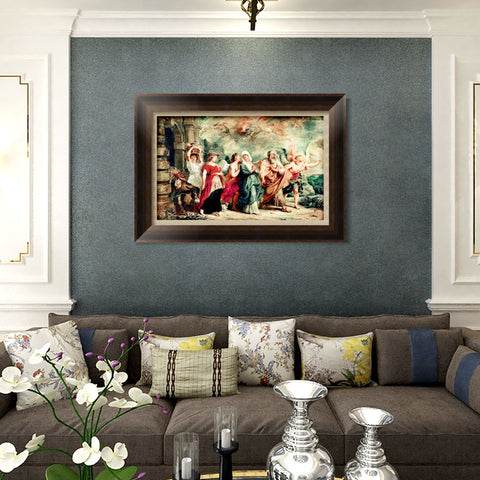 INVIN ART Framed Canvas Art Giclee Print Series#154 by Peter Paul Rubens Wall Art Living Room Home Office Decorations