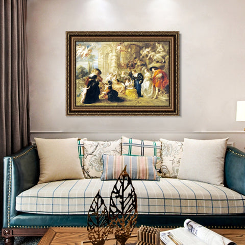 INVIN ART Framed Canvas Art Giclee Print Series#168 by Peter Paul Rubens Wall Art Living Room Home Office Decorations