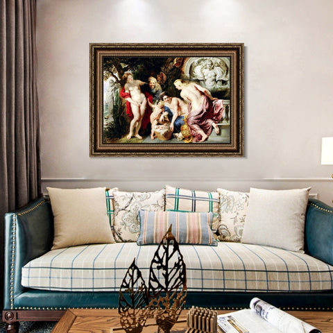 INVIN ART Framed Canvas Art Giclee Print Series#184 by Peter Paul Rubens Wall Art Living Room Home Office Decorations