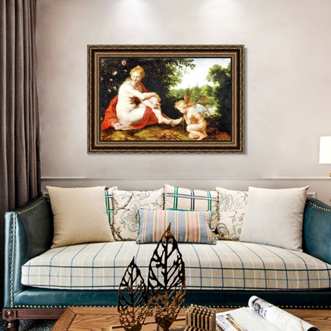 INVIN ART Framed Canvas Art Giclee Print Series#185 by Peter Paul Rubens Wall Art Living Room Home Office Decorations