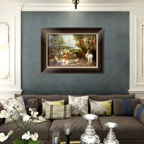 INVIN ART Framed Canvas Art Giclee Print Series#186 by Peter Paul Rubens Wall Art Living Room Home Office Decorations