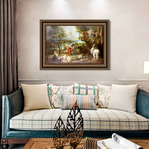 INVIN ART Framed Canvas Art Giclee Print Series#186 by Peter Paul Rubens Wall Art Living Room Home Office Decorations