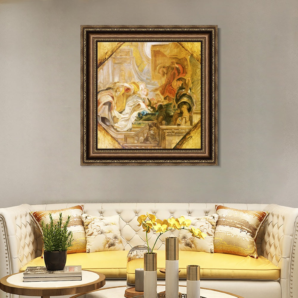INVIN ART Framed Canvas Art Giclee Print Series#196 by Peter Paul Rubens Wall Art Living Room Home Office Decorations