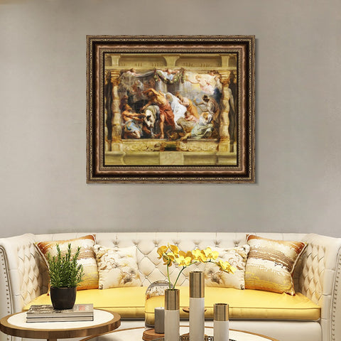 INVIN ART Framed Canvas Art Giclee Print Series#199 by Peter Paul Rubens Wall Art Living Room Home Office Decorations