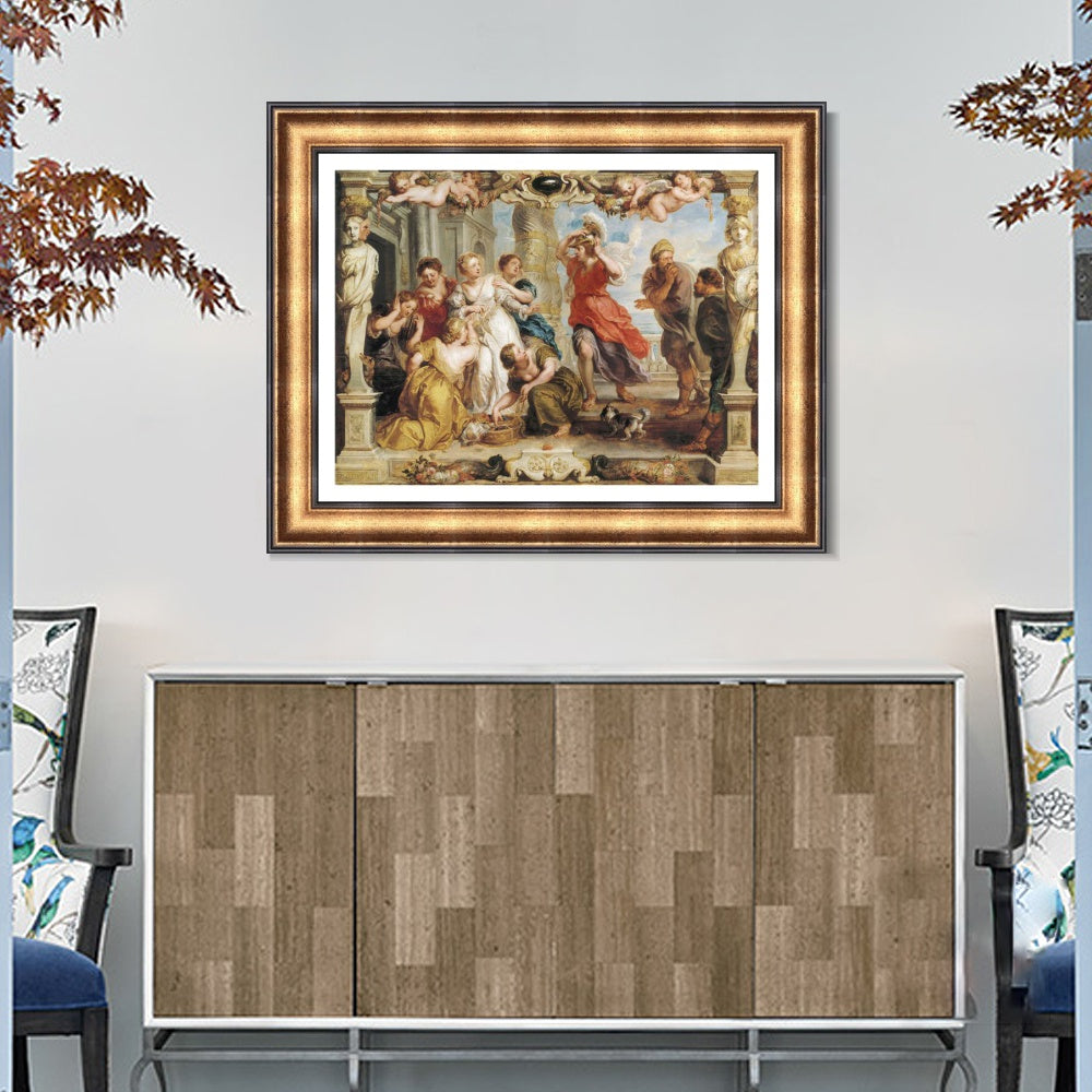 INVIN ART Framed Canvas Art Giclee Print Series#204 by Peter Paul Rubens Wall Art