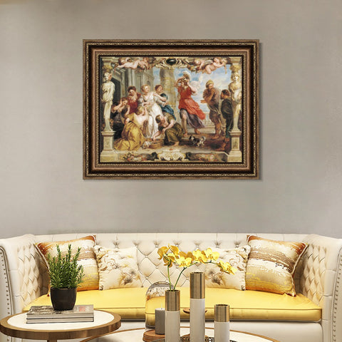 INVIN ART Framed Canvas Art Giclee Print Series#204 by Peter Paul Rubens Wall Art Living Room Home Office Decorations