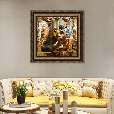 INVIN ART Framed Canvas Art Giclee Print Series#207 by Peter Paul Rubens Wall Art Living Room Home Office Decorations