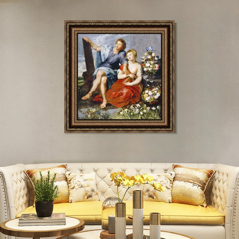INVIN ART Framed Canvas Art Giclee Print Series#213 by Peter Paul Rubens Wall Art Living Room Home Office Decorations
