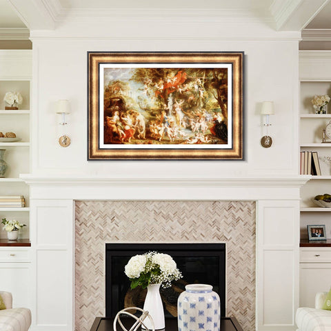 INVIN ART Framed Canvas Art Giclee Print Series#235 by Peter Paul Rubens Wall Art Living Room Home Office Decorations