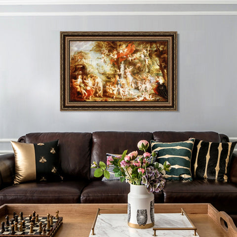 INVIN ART Framed Canvas Art Giclee Print Series#235 by Peter Paul Rubens Wall Art Living Room Home Office Decorations