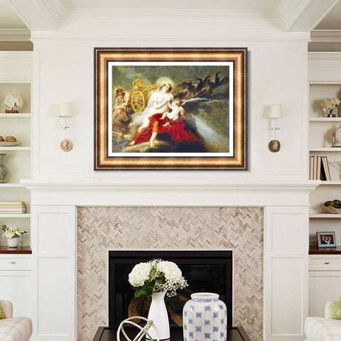 INVIN ART Framed Canvas Art Giclee Print Series#239 by Peter Paul Rubens Wall Art Living Room Home Office Decorations