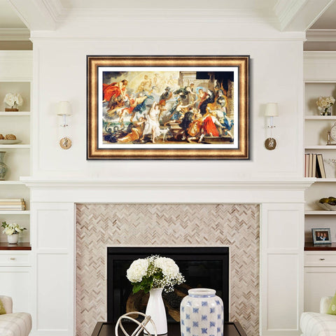 INVIN ART Framed Canvas Art Giclee Print Series#241 by Peter Paul Rubens Wall Art Living Room Home Office Decorations