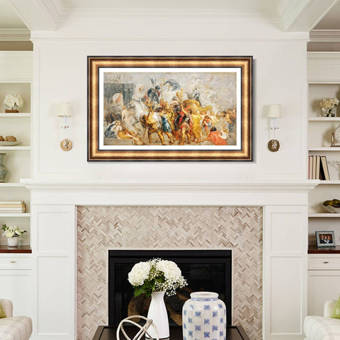 INVIN ART Framed Canvas Art Giclee Print Series#243 by Peter Paul Rubens Wall Art Living Room Home Office Decorations