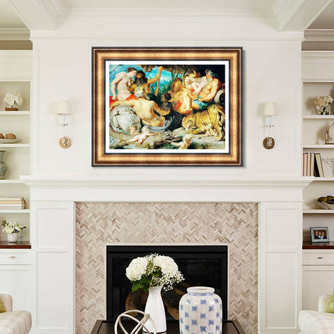 INVIN ART Framed Canvas Art Giclee Print Series#244 by Peter Paul Rubens Wall Art Living Room Home Office Decorations