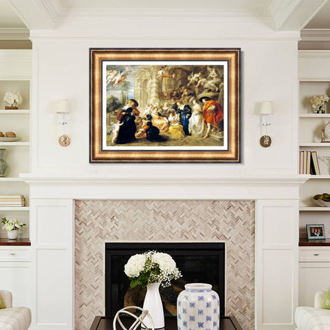 INVIN ART Framed Canvas Art Giclee Print Series#245 by Peter Paul Rubens Wall Art Living Room Home Office Decorations