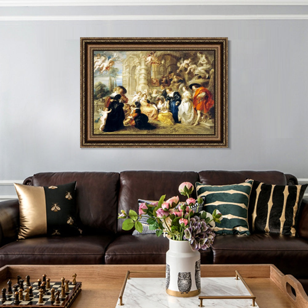INVIN ART Framed Canvas Art Giclee Print Series#245 by Peter Paul Rubens Wall Art Living Room Home Office Decorations