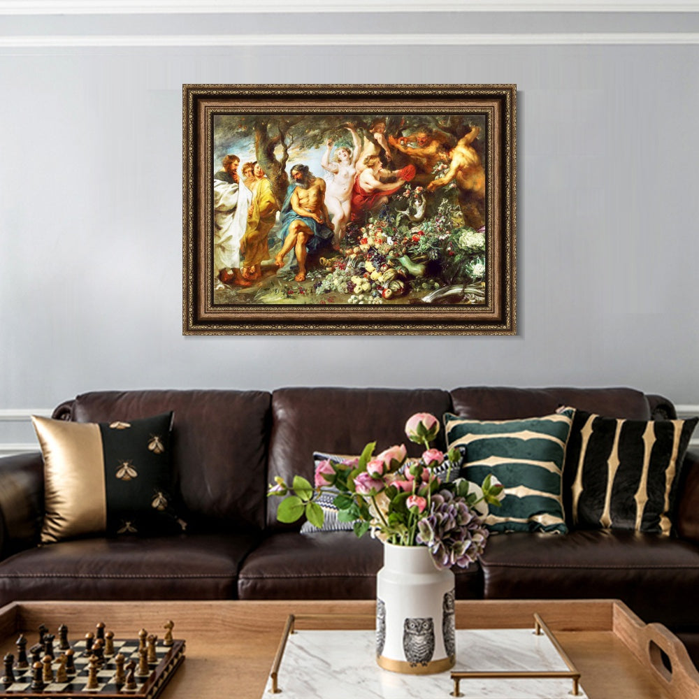 INVIN ART Framed Canvas Art Giclee Print Series#250 by Peter Paul Rubens Wall Art