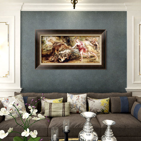 INVIN ART Framed Canvas Art Giclee Print Series#255 by Peter Paul Rubens Wall Art Living Room Home Office Decorations