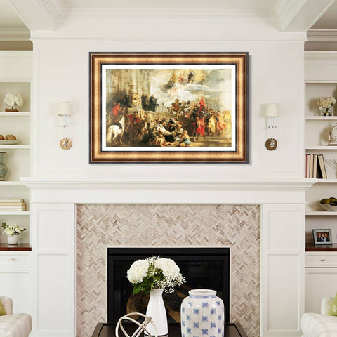 INVIN ART Framed Canvas Art Giclee Print Series#263 by Peter Paul Rubens Wall Art Living Room Home Office Decorations