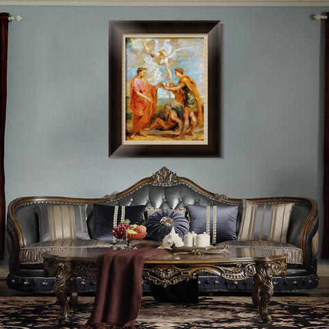 INVIN ART Framed Canvas Art Giclee Print Series#292 by Peter Paul Rubens Wall Art Living Room Home Office Decorations