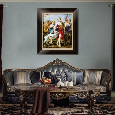 INVIN ART Framed Canvas Art Giclee Print Series#294 by Peter Paul Rubens Wall Art Living Room Home Office Decorations