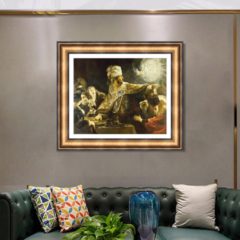 INVIN ART Framed Canvas Art Giclee Print Series#004 by Rembrandt Harmenszoon van Rijn Wall Art Living Room Home Office Decorations