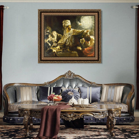 INVIN ART Framed Canvas Art Giclee Print Series#004 by Rembrandt Harmenszoon van Rijn Wall Art Living Room Home Office Decorations