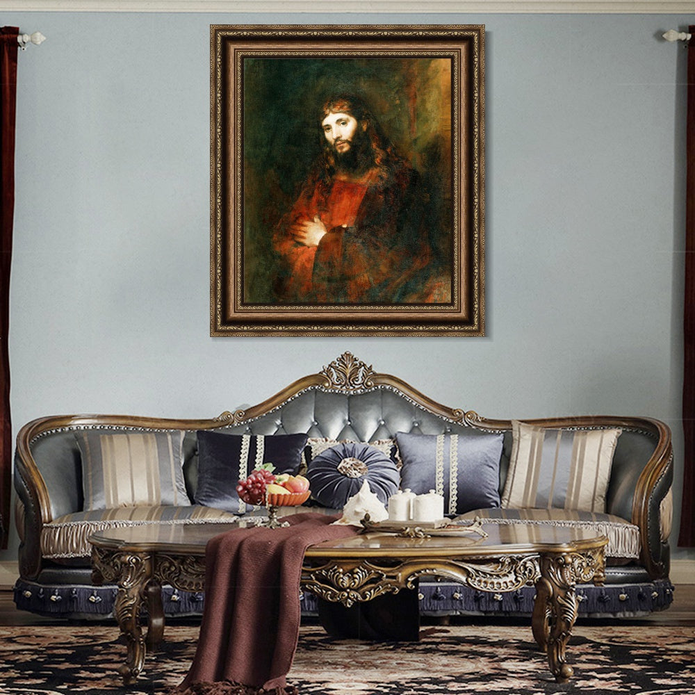 INVIN ART Framed Canvas Art Giclee Print Series#005 by Rembrandt Harmenszoon van Rijn Wall Art Living Room Home Office Decorations