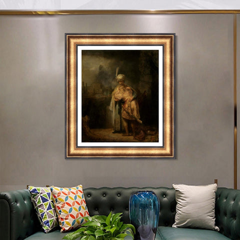 INVIN ART Framed Canvas Art Giclee Print Series#007 by Rembrandt Harmenszoon van Rijn Wall Art Living Room Home Office Decorations